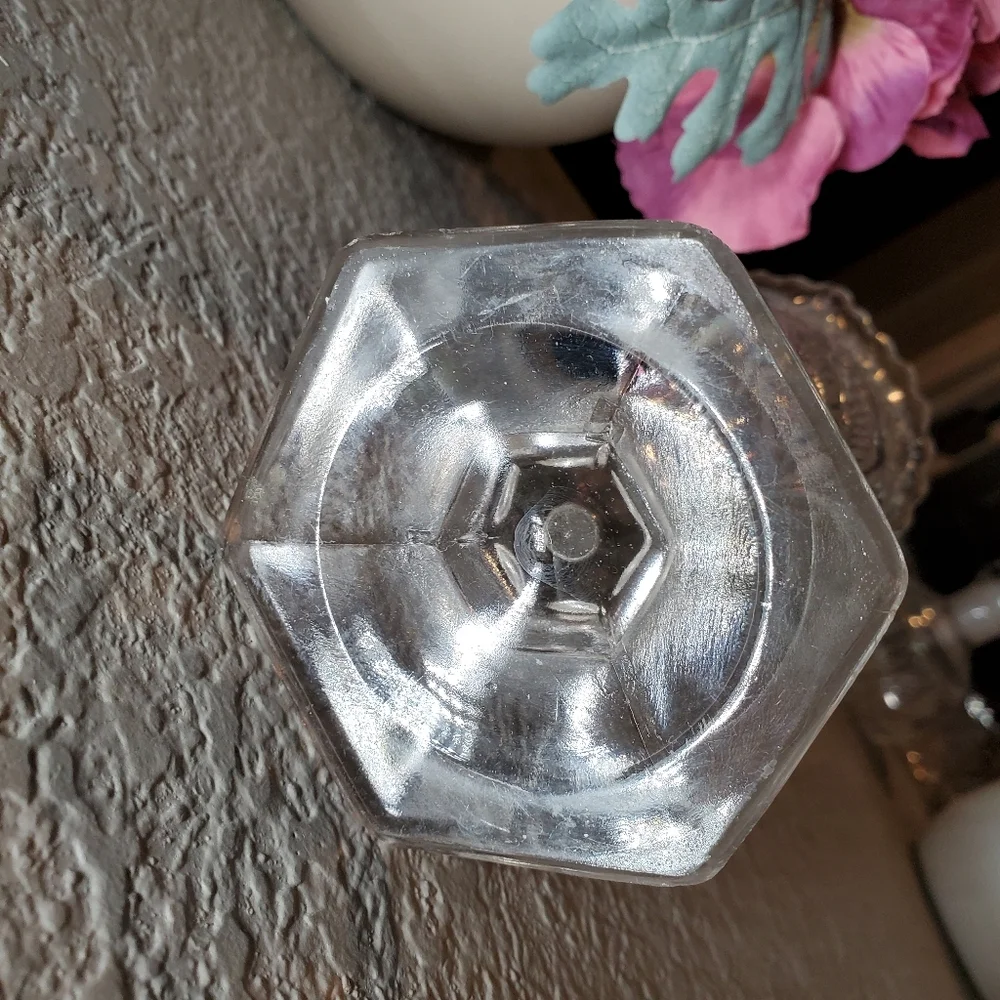 Vintage Clear Crystal Floral Tulip Vase